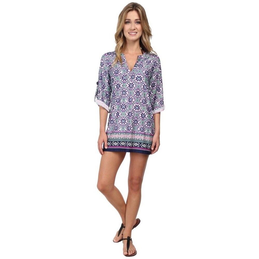 Nanette Lepore Mallorca Mosaic Tunic Swim Cover Up